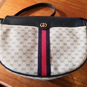 Vintage Gucci Authentic Striped Leather Purse